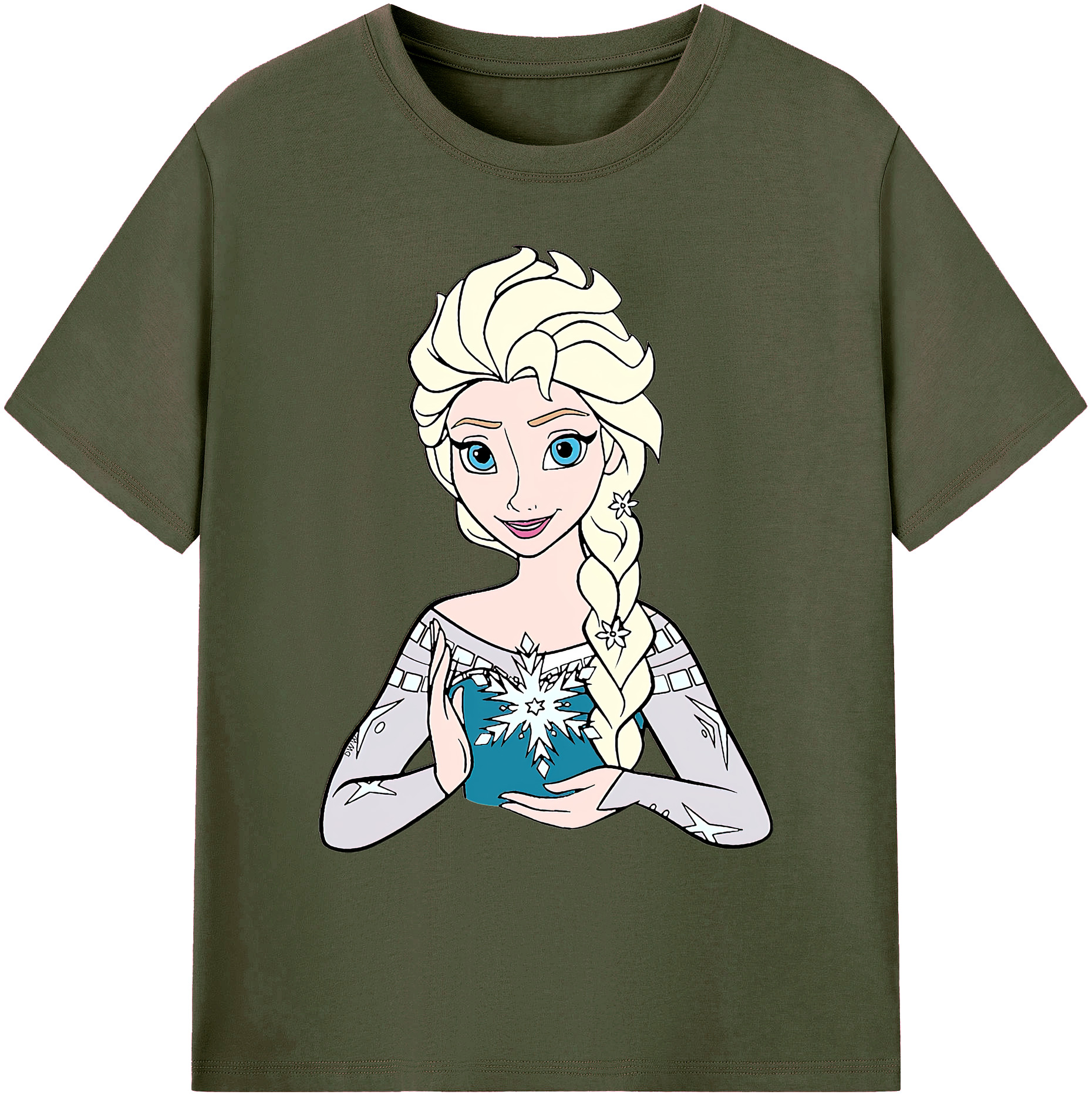 （画像用） アナと雪の女王 アンナ エルサ Frozen Anna Elsa 綿100％ メンズ半袖Tシャツ｜肌触りやわらか＆通気性